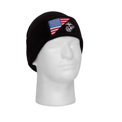 Falari USA American Flag Embroidered Beanie – Unisex Winter Knit Cuff Skull Cap