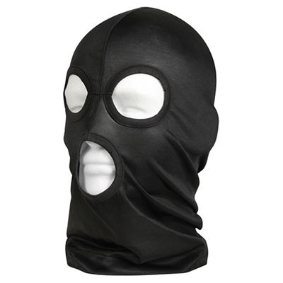 Balaclava 3 holes BLACK lightweight material