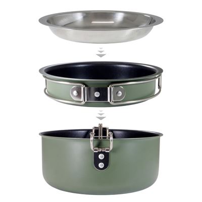 ALU Snap-Pack three-piece outdoor cookware set Origin Outdoors 557401 3