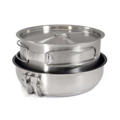 Outdoor cookware – five-piece Stainless Steel Cooking Set ‘Non-Stick’ Origin Outdoors 557402 2