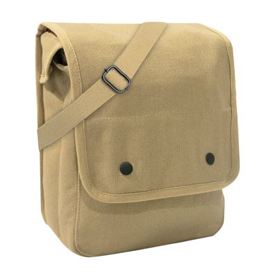 Canvas Map Case Shoulder Bag KHAKI