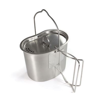 US model stainless steel folding cup with 2-in-1 handle and lid