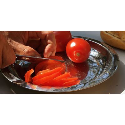 Shallow 18/8 polished stainless steel plate 23.5 cm basic NATURE 562100 3
