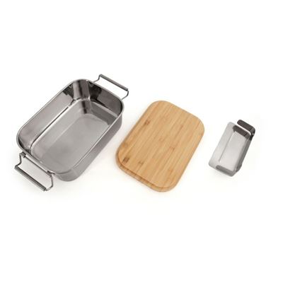 Stainless steel food box with cutting board Lunchbox Bamboo-Clip Origin Outdoors 562104 6