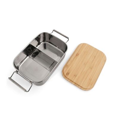 Stainless steel food box with cutting board Lunchbox Bamboo-Clip Origin Outdoors 562104 5