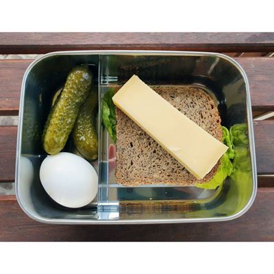 Stainless steel food box with cutting board Lunchbox Bamboo-Clip Origin Outdoors 562104 3
