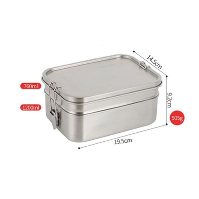 Two-tier stainless steel food box Lunchbox Deluxe Double Origin Outdoors 562168 5