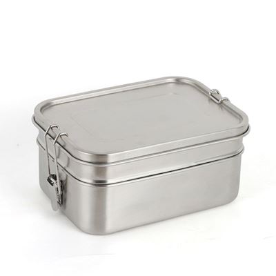Two-tier stainless steel food box Lunchbox Deluxe Double