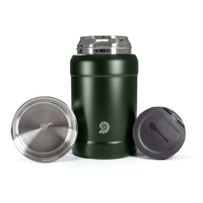 Food Container OUTDOOR with Spoon GREEN