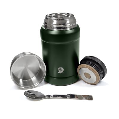 Food Container OUTDOOR with Spoon GREEN