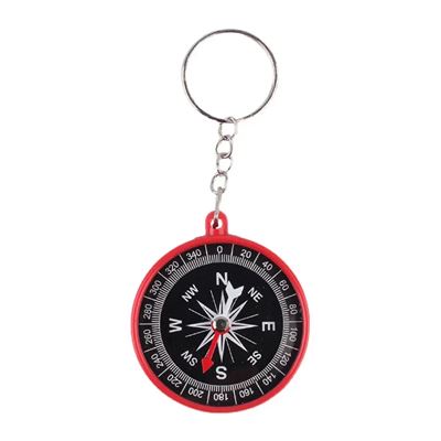 Compass Keyring RED