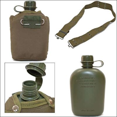 Field Water Bottle with 1L Sumki U.S. OLIVE