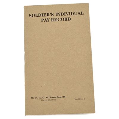 Identity U.S. SOLDIERS INDIVIDUAL PAY RECORD