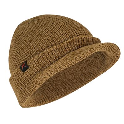 ROTHCO Watch Cap with Brim COYOTE BROWN | Army surplus MILITARY RANGE