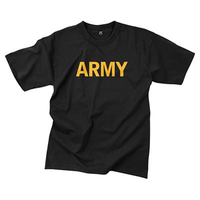 T-shirt with gold lettering ARMY BLACK
