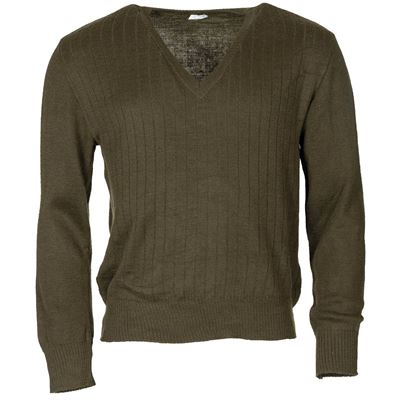 CZECH Sweater V-Neck model 85 GREEN-BROWN