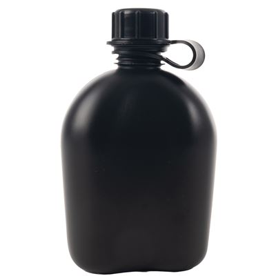 Genuine G.I. 3 Piece 1 Quart Plastic Canteen BLACK