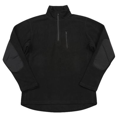 Zip Fleece Pullover BLACK