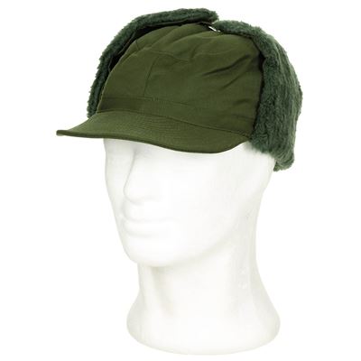 Winter SWEDISH Cap M59 with Ear Covering GREEN