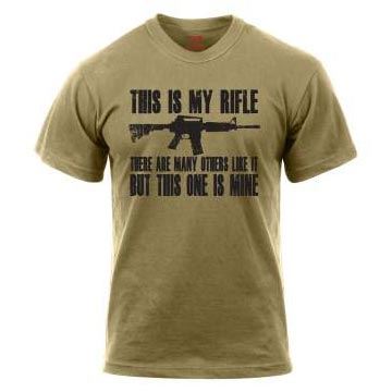 Rothco THIS IS MY RIFLE T-Shirt COYOTE BROWN