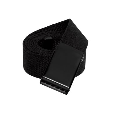 MILITARY belt 135 cm black with black buckle