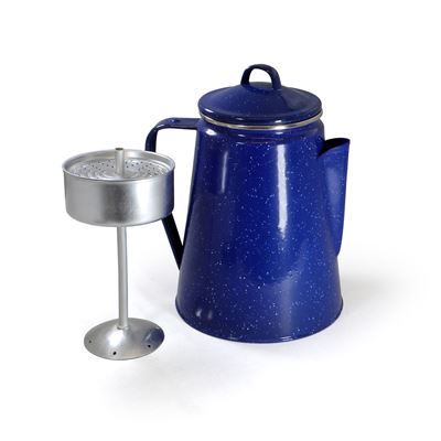WESTERN enamel kettle with percolator, 1.8 litres, BLUE