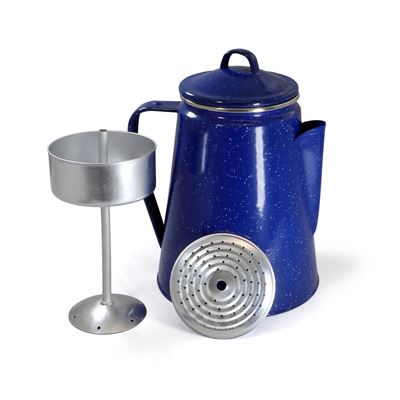 WESTERN enamel kettle with percolator, 1.8 litres, BLUE