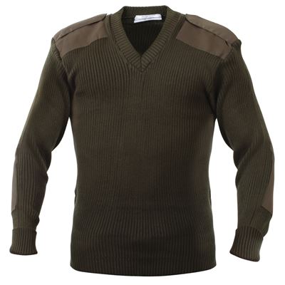 U.S. ACRYLIC neck sweater in the OLIVE