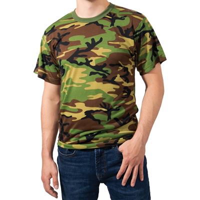 Military Moisture Wicking T-shirt WOODLAND