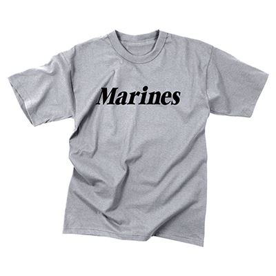 's T-shirts with the inscription MARINES GREY