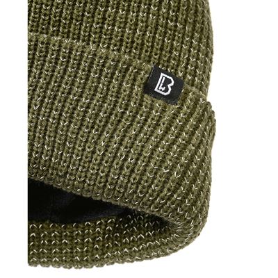 Knitted REFLECTION beanie OLIVE BRANDIT 7028-15001 2