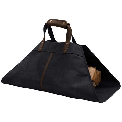 Backwoods Waxed Canvas Log Carrier BLACK