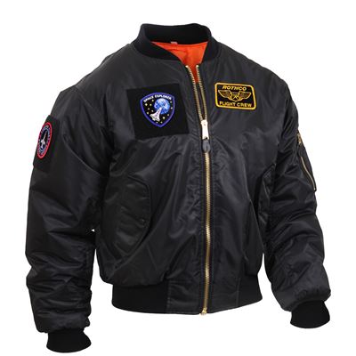 Jacket with patches MA1 FLIGHT BLACK