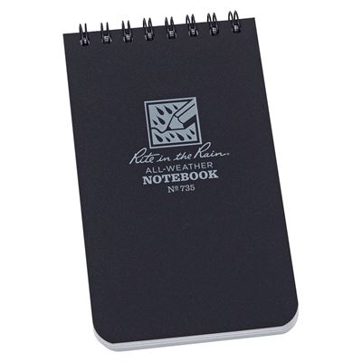 POPYOLA Waterproof Pocket Notebook, 3x5 Pocket Notepad, All Weather Small Top Spiral Notebook Write In The Rain Police Notepad With 100 Squared Pages For Outdoor Home Office School, 4 Pack