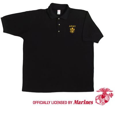 GOLF polo shirt with collar ARMY BLACK