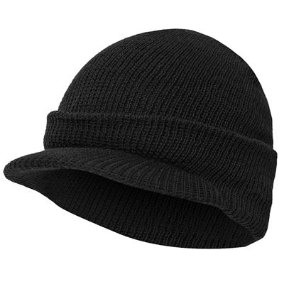 Genuine G.I. WATCH Cap with Brim BLACK US Army 7708 4