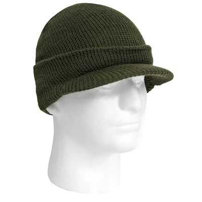 Genuine G.I. WATCH Cap with Brim OLIVE DRAB US Army 7709 5