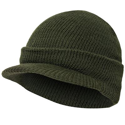 Genuine G.I. WATCH Cap with Brim OLIVE DRAB US Army 7709 6
