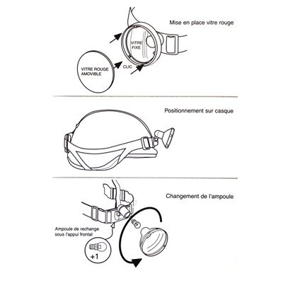 FRENCH LAGO original CCE halogen army headlamp