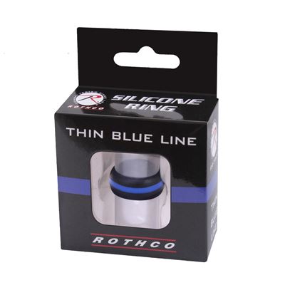 Thin BLUE Line Silicone Ring