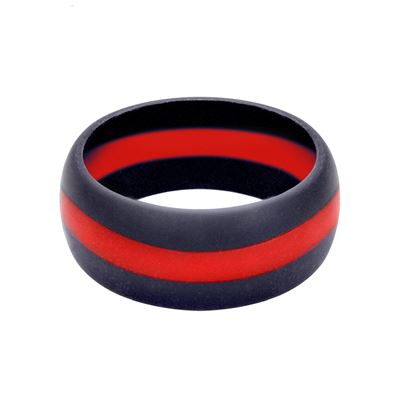 Thin RED Line Silicone Ring