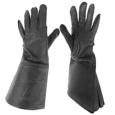 Gloves leather long MUSKETEER leather BLACK