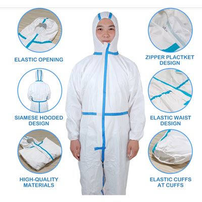 OVERAL disposable protective coverall with hood, WHITE  801995 2