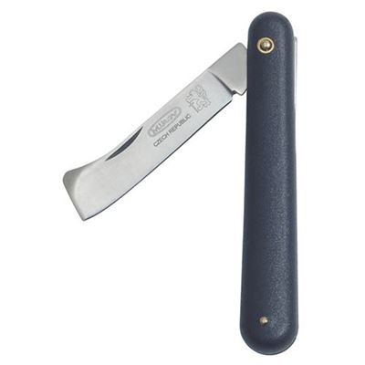 Stainless steel folding knife vaccination black plastic handle