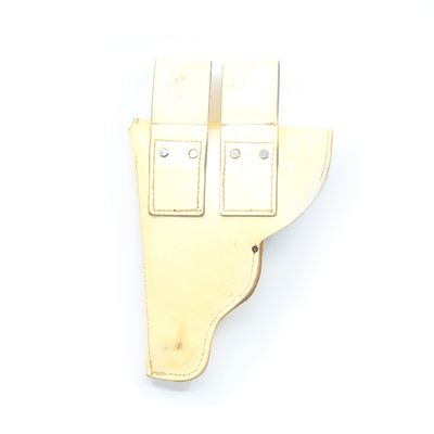 Pistol leather holster with flap WHITE used