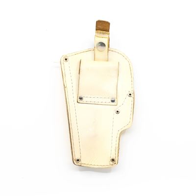 Pistol case open leather WHITE used