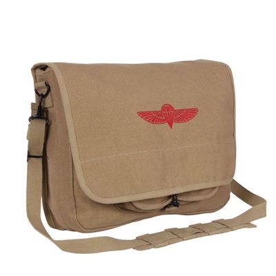 ISRAELI PARATROOPER bag over his shoulder KHAKI