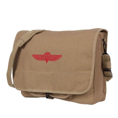 ISRAELI PARATROOPER bag over his shoulder KHAKI