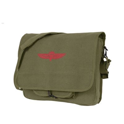 ISRAELI PARATROOPER bag over his shoulder OLIVE