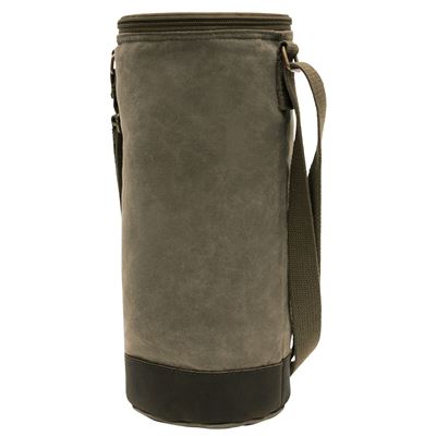 Waxed Canvas Bottle/Can Carrier Tote Bag OLIVE DRAB